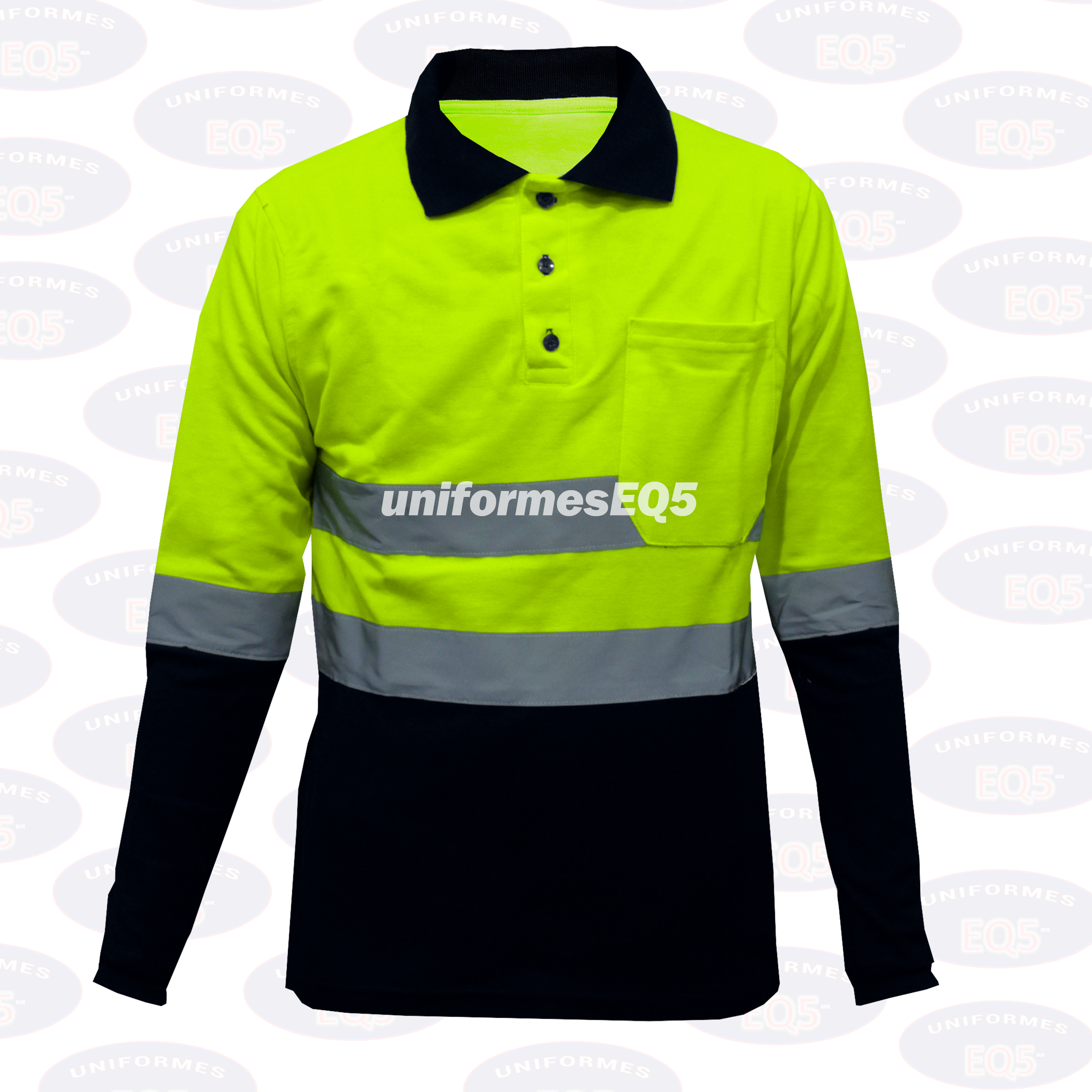 Playera Tipo Polo Reflejante